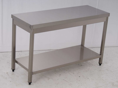 Work Table with a Bottom Shelf, without Wall-side Panel