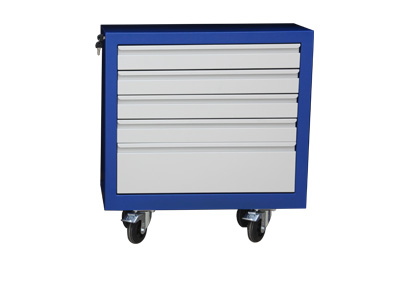 Mobile rollers cabinet with 5 drawers