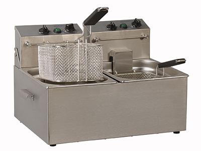 Electric Table Top Deep Fat Fryer with 2 Tanks