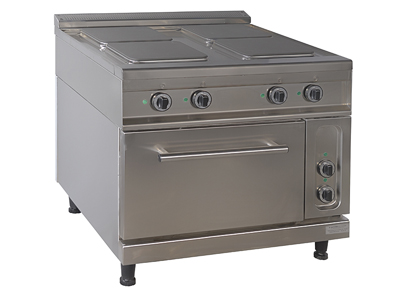 Cuisinière électrique avec 4 plaques et four