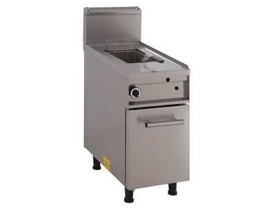 Gas Deep Fat Fryer with 1 Tank and a Cupboard