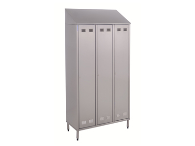 Armoire vêtements 3 portières - inox