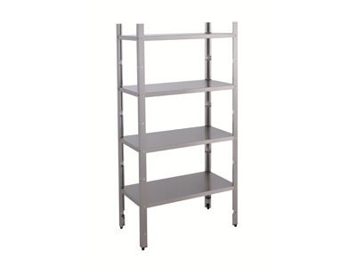 Stainless Steel Rack with 4 Solid Shelves